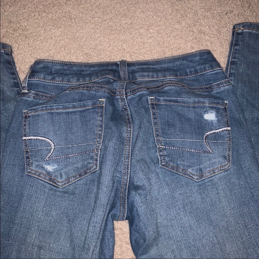 AE light wash ripped jeggings - Picture 2 of 6
